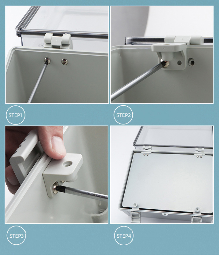 Steel mounting plate and Dual door, the accessory of plastic enclosure