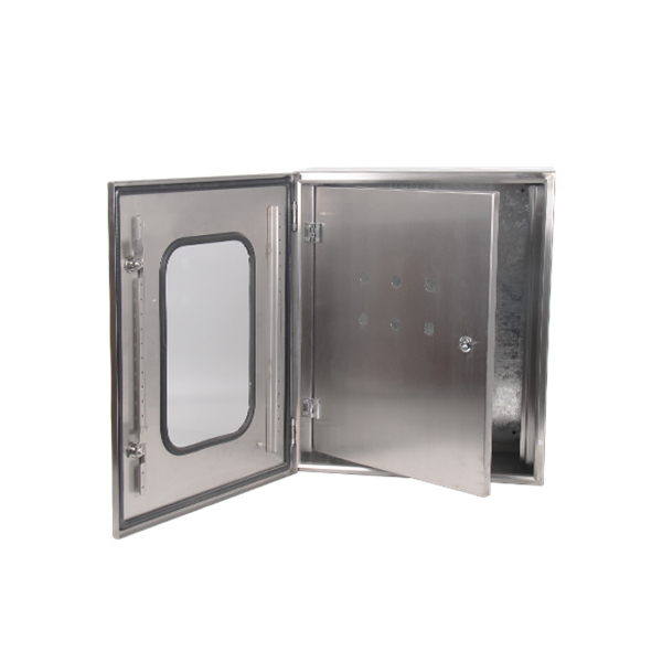 Stainless steel box with inner door