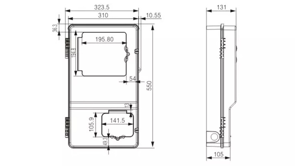 Three Phase One Meter Electric Meter Box