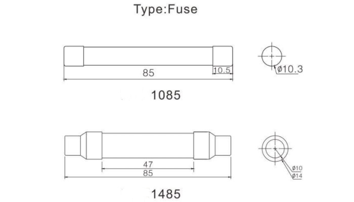 DC 1500V Fuse Holder(Without Indicator Light)