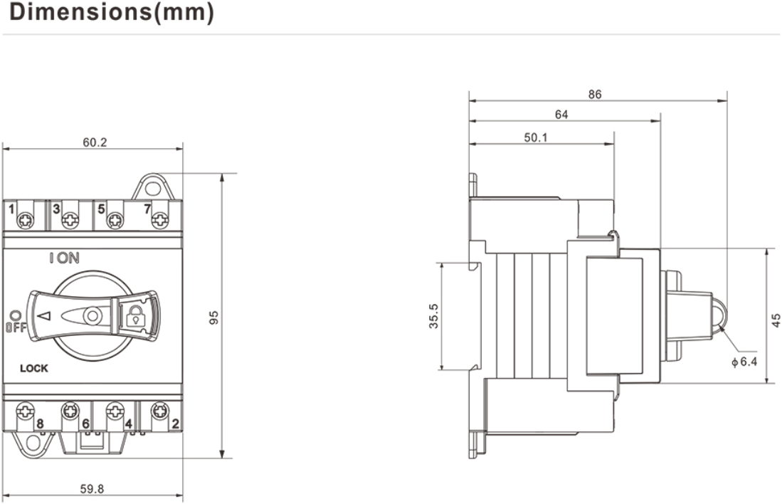 DC 1200V Isolator Switch