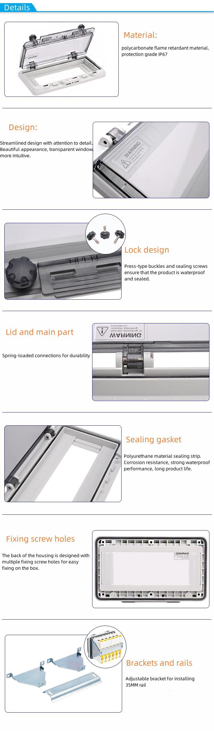 Transparent protective window hood, the accessory of plastic enclosure