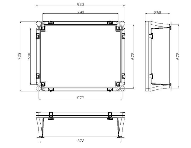 733H×933W×260Dmm