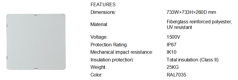 1500V,FRP/GRP Enclosures,SMC733733260