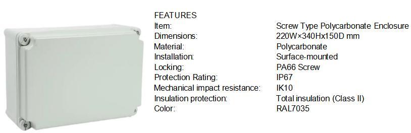 Polycarbonate Enclosure 223415