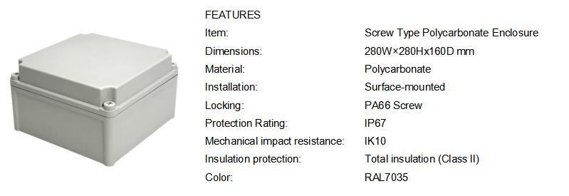 Polycarbonate Enclosure 282816