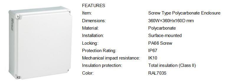 Polycarbonate Enclosure 363616