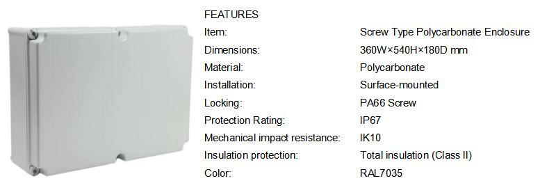 Polycarbonate Enclosure 365418