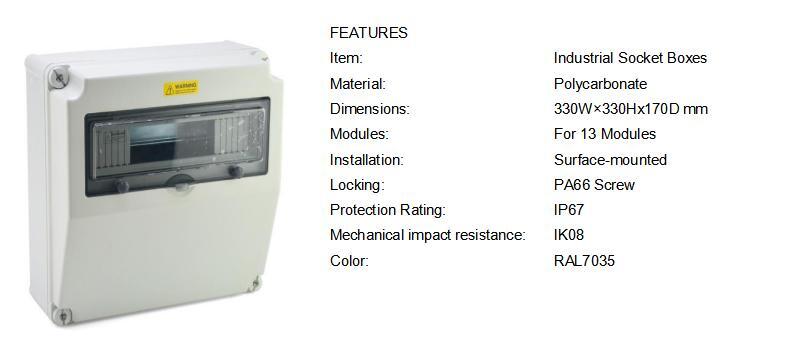 Polycarbonate enclosures 330W×330Hx170D mm